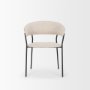 70247 - Carolyn Dining Chair w/ Oatmeal Fabric & Matte Black Metal 
