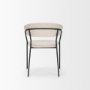 70247 - Carolyn Dining Chair w/ Oatmeal Fabric & Matte Black Metal 