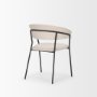 70247 - Carolyn Dining Chair w/ Oatmeal Fabric & Matte Black Metal 
