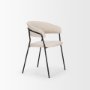 70247 - Carolyn Dining Chair w/ Oatmeal Fabric & Matte Black Metal 