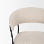 70247 - Carolyn Dining Chair w/ Oatmeal Fabric & Matte Black Metal 