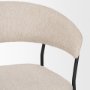 70247 - Carolyn Dining Chair w/ Oatmeal Fabric & Matte Black Metal 