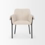 70248 - Brently Dining Chair w/ Oatmeal Fabric & Matte Black Metal Legs