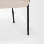 70248 - Brently Dining Chair w/ Oatmeal Fabric & Matte Black Metal Legs