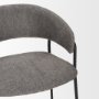 70463 - Carolyn Counter Stool w/ Gray Fabric & Matte Black Metal 