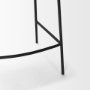 70463 - Carolyn Counter Stool w/ Gray Fabric & Matte Black Metal 