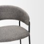 70464 - Carolyn Bar Stool w/ Gray Fabric & Matte Black Metal 