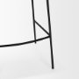 70464 - Carolyn Bar Stool w/ Gray Fabric & Matte Black Metal 
