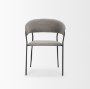 70465 - Carolyn Dining Chair w/ Gray Fabric & Matte Black Metal 