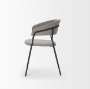 70465 - Carolyn Dining Chair w/ Gray Fabric & Matte Black Metal 