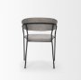 70465 - Carolyn Dining Chair w/ Gray Fabric & Matte Black Metal 