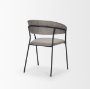 70465 - Carolyn Dining Chair w/ Gray Fabric & Matte Black Metal 