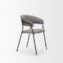 70465 - Carolyn Dining Chair w/ Gray Fabric & Matte Black Metal 
