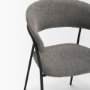 70465 - Carolyn Dining Chair w/ Gray Fabric & Matte Black Metal 