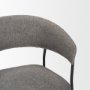 70465 - Carolyn Dining Chair w/ Gray Fabric & Matte Black Metal 