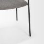 70465 - Carolyn Dining Chair w/ Gray Fabric & Matte Black Metal 