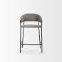 70463 - Carolyn Counter Stool w/ Gray Fabric & Matte Black Metal 