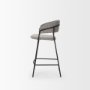 70463 - Carolyn Counter Stool w/ Gray Fabric & Matte Black Metal 