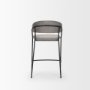 70463 - Carolyn Counter Stool w/ Gray Fabric & Matte Black Metal 