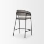 70463 - Carolyn Counter Stool w/ Gray Fabric & Matte Black Metal 