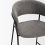 70463 - Carolyn Counter Stool w/ Gray Fabric & Matte Black Metal 