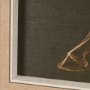 15195 - Horse III Olive by Mercana Studio a Hand Embellished Textured Framed Art Print