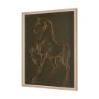 15196 - Horse IV Olive by Mercana Studio a Hand Embellished Textured Framed Art Print