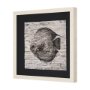 15198 - Wood Grain Fish II by Mercana Studio a Hand Embellished Textured Framed Art Print Matted under Glass