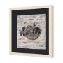 15199 - Wood Grain Fish III by Mercana Studio Hand Embellished Textured Framed Art Print Matted under Glass