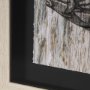 15199 - Wood Grain Fish III by Mercana Studio Hand Embellished Textured Framed Art Print Matted under Glass
