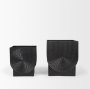 70548 - Medina Antiqued Black Metal Planters  (Set of 2)
