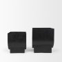 70548 - Medina Antiqued Black Metal Planters  (Set of 2)