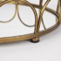 70549 - Lenore Round Metal/Mirror Tray Gold (Set of 2)