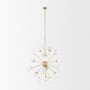70441 - Barbara Brushed Gold Metal w/ Frosted Glass Globes  18-Light Chandelier