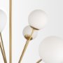 70441 - Barbara Brushed Gold Metal w/ Frosted Glass Globes  18-Light Chandelier
