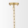 70441 - Barbara Brushed Gold Metal w/ Frosted Glass Globes  18-Light Chandelier