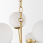 70442 - Barbara Brushed Gold Metal w/ Frosted Glass Globes 11-Light Chandelier