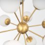 70442 - Barbara Brushed Gold Metal w/ Frosted Glass Globes 11-Light Chandelier
