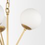 70442 - Barbara Brushed Gold Metal w/ Frosted Glass Globes 11-Light Chandelier