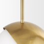 70467 - Cybill Brushed Brass w/ White Metal Shade 1-Light Wall Pendant
