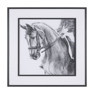 Poised by Mercana Studio a Hand Embellished Textured Framed Art Print Matted under Glass