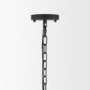 70453 - Edie Matte Black Metal w/ Frosted Glass Globes 6-Light Chandelier