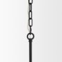 70453 - Edie Matte Black Metal w/ Frosted Glass Globes 6-Light Chandelier