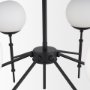 70453 - Edie Matte Black Metal w/ Frosted Glass Globes 6-Light Chandelier