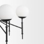 70453 - Edie Matte Black Metal w/ Frosted Glass Globes 6-Light Chandelier