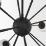 70458 - Barbara Matte Black Metal w/ Frosted Glass Globes 18-Light Chandelier