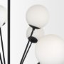 70458 - Barbara Matte Black Metal w/ Frosted Glass Globes 18-Light Chandelier
