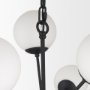 70459 - Barbara Matte Black Metal w/ Frosted Glass Globes 11-Light Chandelier