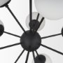 70459 - Barbara Matte Black Metal w/ Frosted Glass Globes 11-Light Chandelier