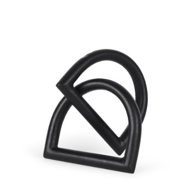 70526 - Locke Small Matte Black Metal Decorative Object